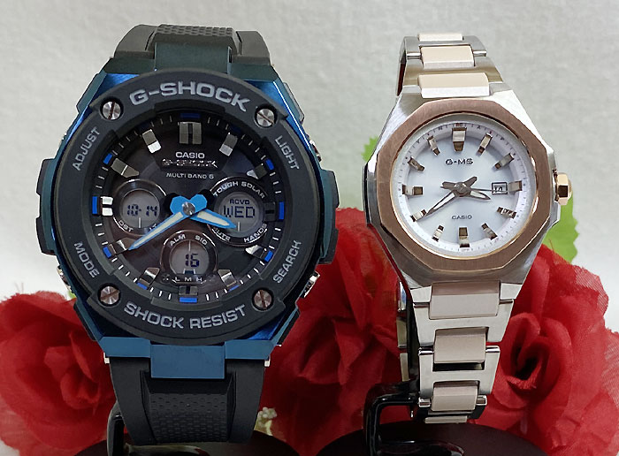 恋人たちのGショックペアウオッチ G-SHOCK BABY-G ペアウォッチ カシオ 2本セット 電波ソーラー GST-W300G-1A2JF MSG-W350CSG-7AJF 人気 婚約