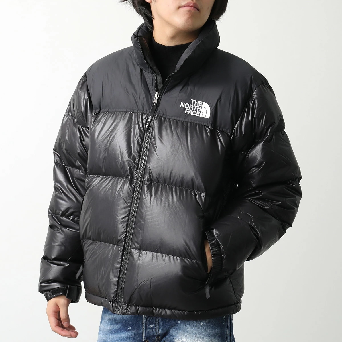THE NORTH FACE ザノースフェイス ダウンジャケット 1996 Eco Nuptse Jacket NJ1DP75C メンズ ヌプシ スタンドカラー ロゴ RBK/RealBlack