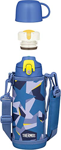 色：ブルーカモフラージュ サイズ：800 ml サーモス 水筒 真空断熱2ウェイボトル 0.8L/0