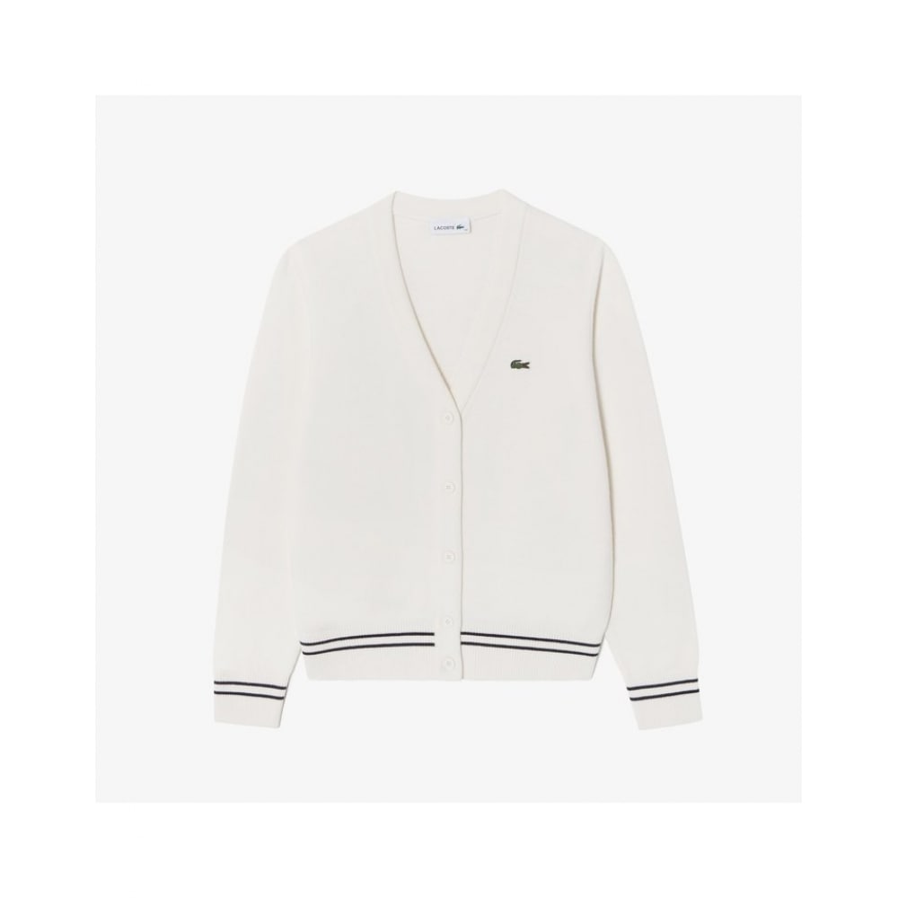 ラコステ女性用ベーシックボタン Y カーディガン AF929E-54N 70V