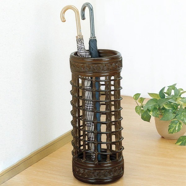 傘立て 円形 ラタン製 直径25cm 傘たて かさ立て かさたて アジアン 6,367円