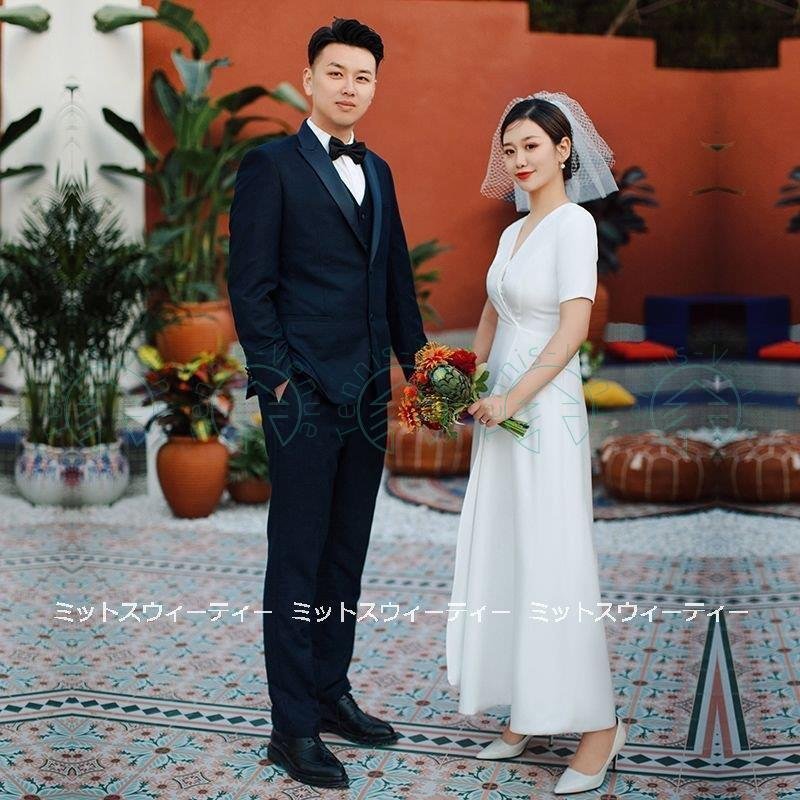 ウェディングドレス ウエディングドレス ロングドレス マキシ丈スカート 結婚式 二次会 花嫁 前撮り