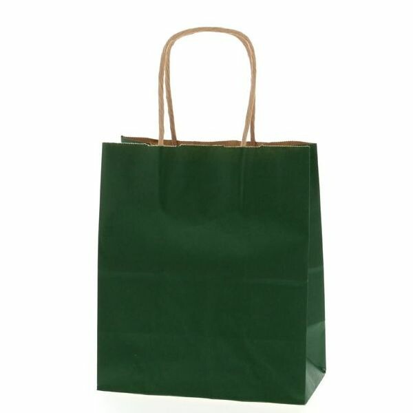 （まとめ買い）シモジマ HEIKO 手提げ紙袋 25チャームバッグ 25CB 21-12 未晒 グリーンC 50枚 幅210xマチ120x高250mm 003266302 [x3セット]