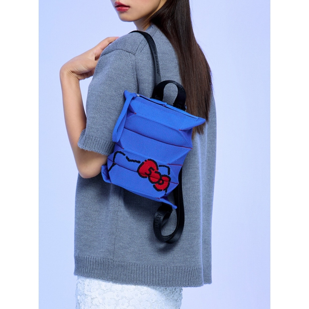 JOSEPH & STACEY ラッキープリーツニットバックパック XS 50th ハローキティクラシックブルー