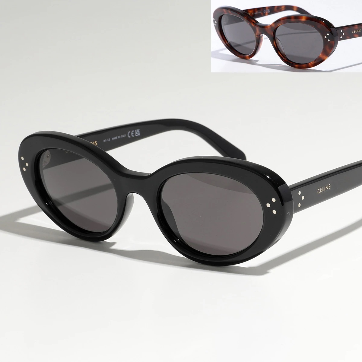 CELINE セリーヌ サングラス 4S193CPLB.38NO CL40193I 01A レディース キャットアイ型 オーバル型 メガネ 眼鏡 ロゴ アイウェ