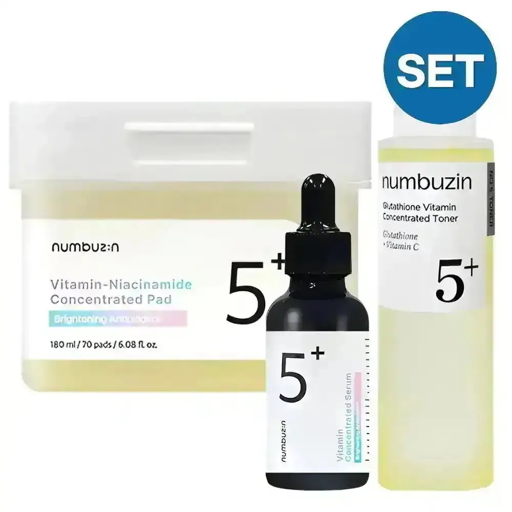【5番セット】 5番 白玉グルタチオンC美容液 30ml + 5番 白玉グルタチオンCフィルムパッド 70枚 + 5番 白玉グルタチオンCトナー 200ml