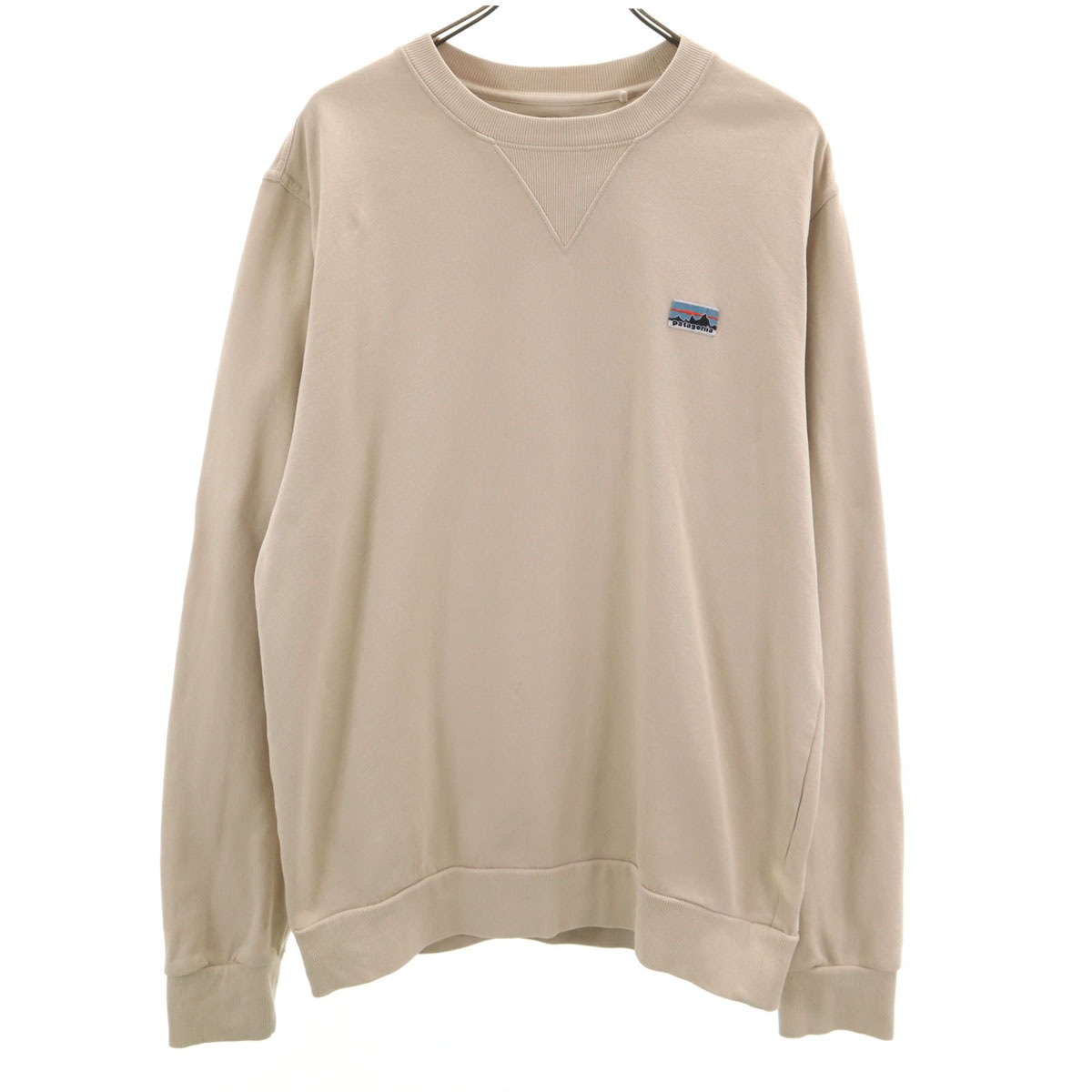 長袖 スウェット トレーナー M ベージュ アウトドア 26345FS21 メンズ 古着