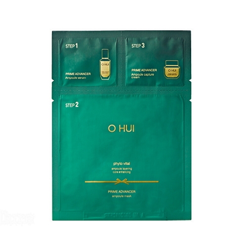 オフィ Korean Cosmetics_Ohui Prime Advancer Ampoule Mask 3 Step (serum + mask + cream) 8ea