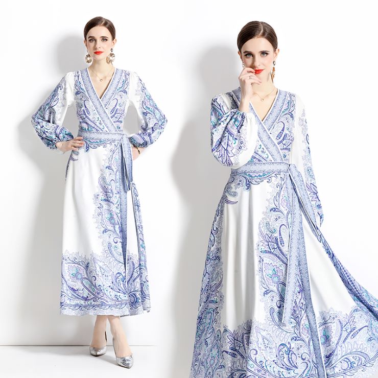 新作　ペーズリー柄カシュクールワンピース ペーズリー柄カシュクールワンピース ワンピース 結婚式 ドレス 結婚式 二次会 入園式 卒業式 大人 上品 入学式 OL パーティードレス ドレス フォーマル