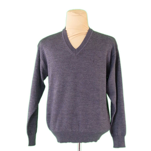 ニット YSLロゴ ヴィンテージ グレー レディース 中古