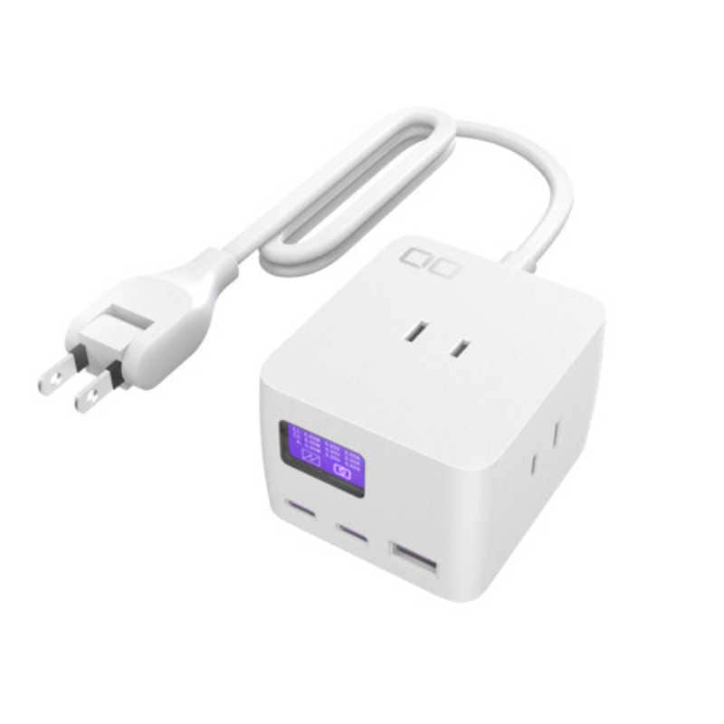 CIO　Polaris CUBE DESK ホワイト ［3ポート /USB Power Delivery対応 /GaN(窒化ガリウム) 採用］　CIO-PCD67W2C1A-WH