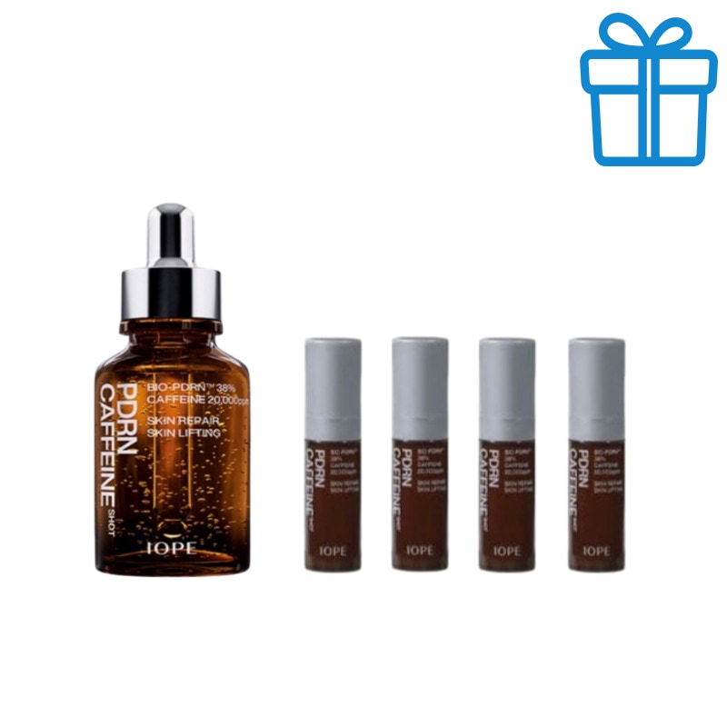 【正規品】PDRNカフェイン配合美容液(Caffeine Shot) 30ml＋5ml×3／クマ・むくみ印象ケア＆ハリ感サポート・目元美容液・韓国スキンケア人気メンズにもおすすめ