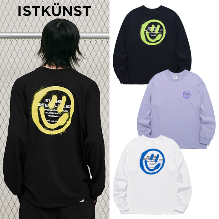 ISTKUNST正規品LOGO&SMILEY L/S TEE人気
