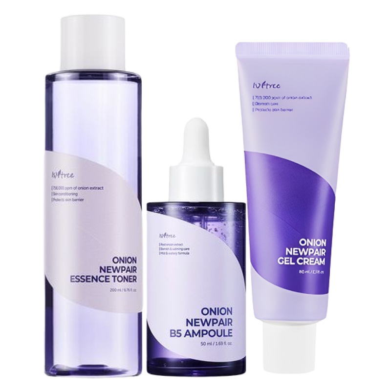 オニオン ニューペア 3点 セット(エッセンストナー 200ml+アンプル 50ml+クリーム 80ml) / 韓国 人気 敏感肌 赤み 鎮静 ニキビ 跡 色素沈着 スキンケアセット