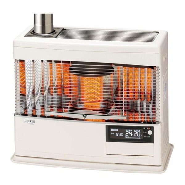 長府製作所 KSH-7032KC D(W) ホワイト カベック 煙突式石油ストーブ 別置タンク式 (木造18畳/コンクリ29畳まで)