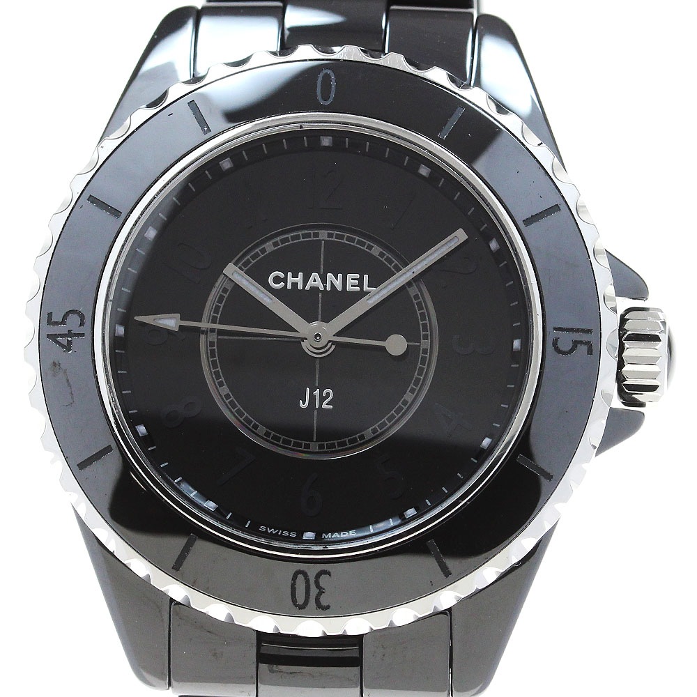 シャネル CHANEL H6346 J12 ファントム クォーツ レディース 美品 保証書付き_817017【中古】