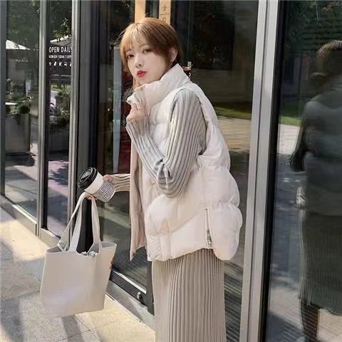 の新トレンドファッションダウン綿ベストベスト女性のスリムスリムフィットベストコットン
