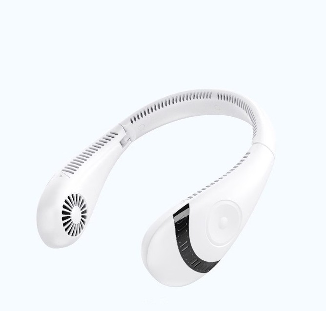 接触冷感 軽量 首掛け 扇風機 ネッククーラー 静音 携帯扇風機 3段階風量 USB充電 熱中症対策 扇風機