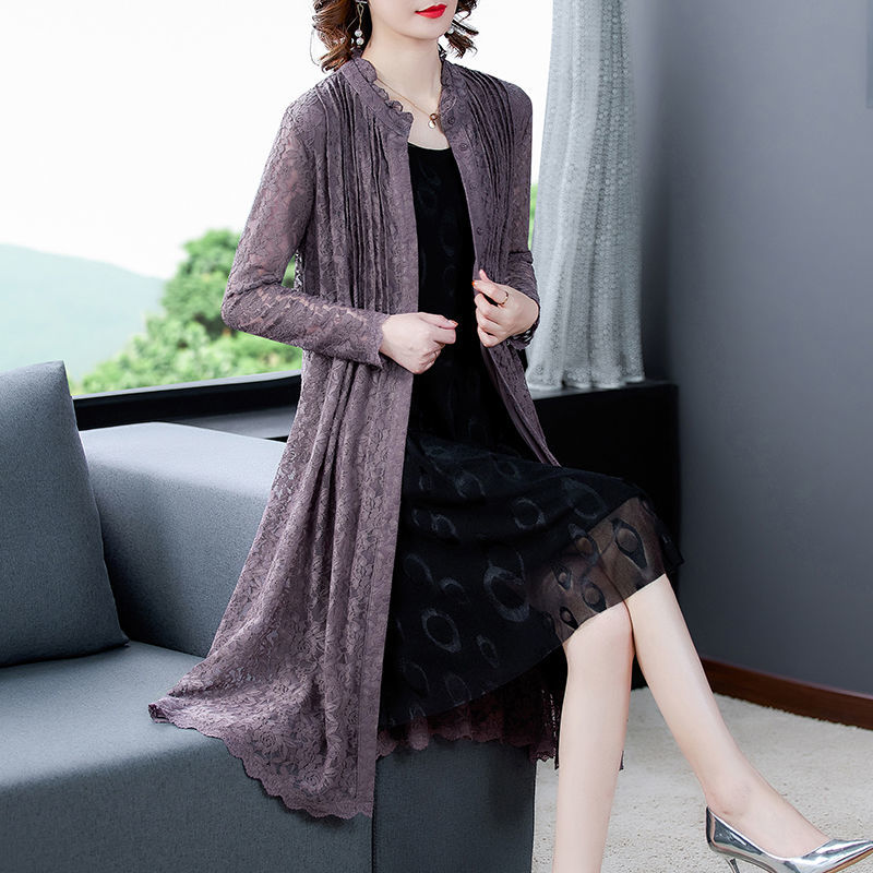 シングル/スーツ早春ドレスメスレーストレンチコートキャミソールボトミングスカートツーピースセット20 母の日-0009313