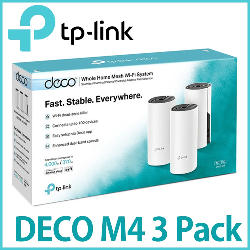 TP-LINK TPLINK Deco M4 3 Pack Whole Home Mesh Wi-Fi System_copy