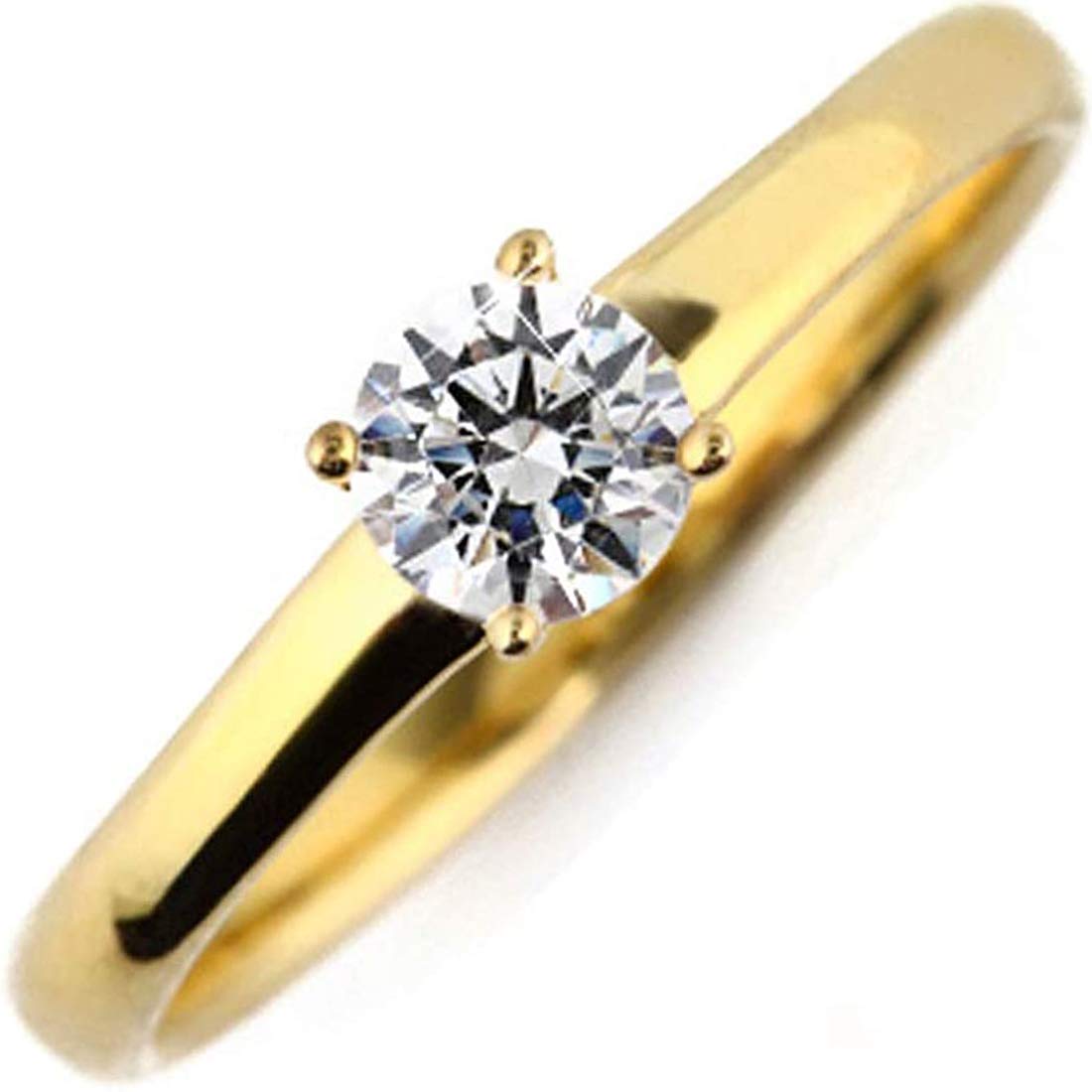 リング 一粒 ギフトボックスセット PLUSTER シルバー925 ゴールド 純銀製 指輪 レディース #9 ダイヤに匹敵する輝き H&C キュービック ジルコニア ラインストーン