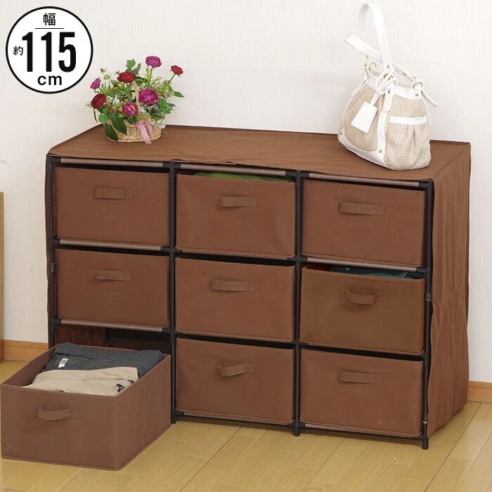 チェスト 幅150 ファブリック 3段 3列 引き出し 衣類 収納 布製 タオル 洋服 大容量 軽量