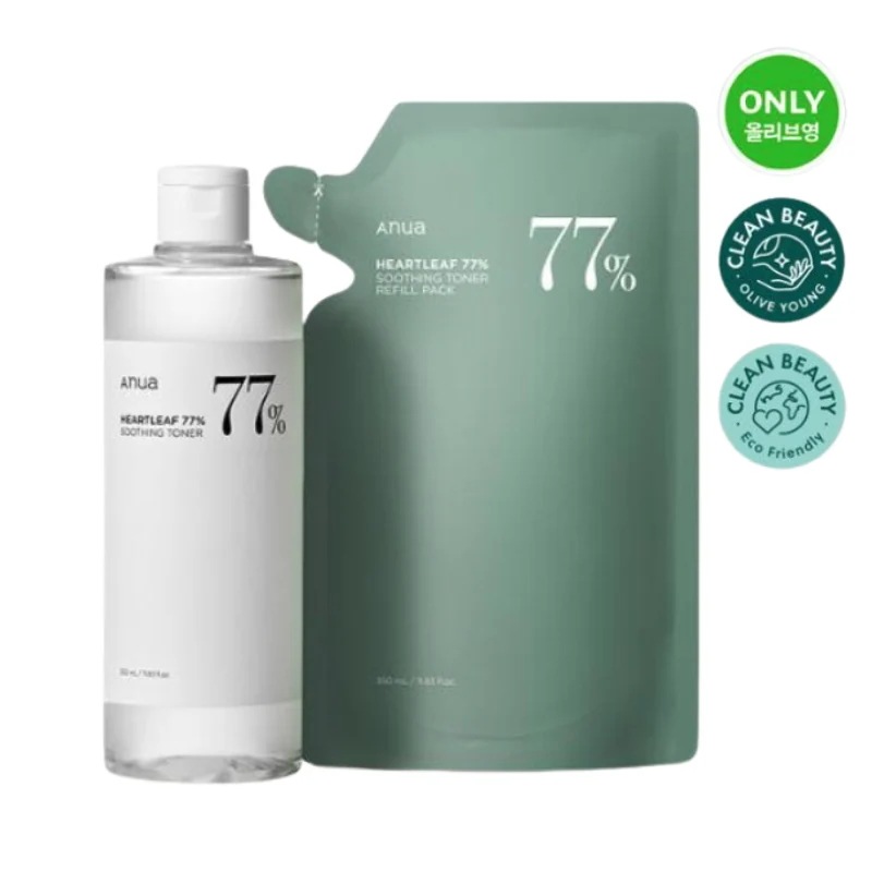 [1+1] ドクダミ77% スージングトナー350ml + おかわり350ml