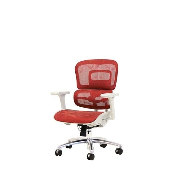 Netforce DP-1-W-RD レッド ダイナミクスPro オフィスチェア (肘付き) メーカー直送