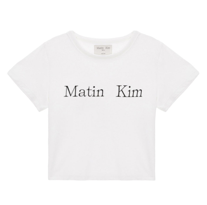 LOGO CROP TOP IN WHITE