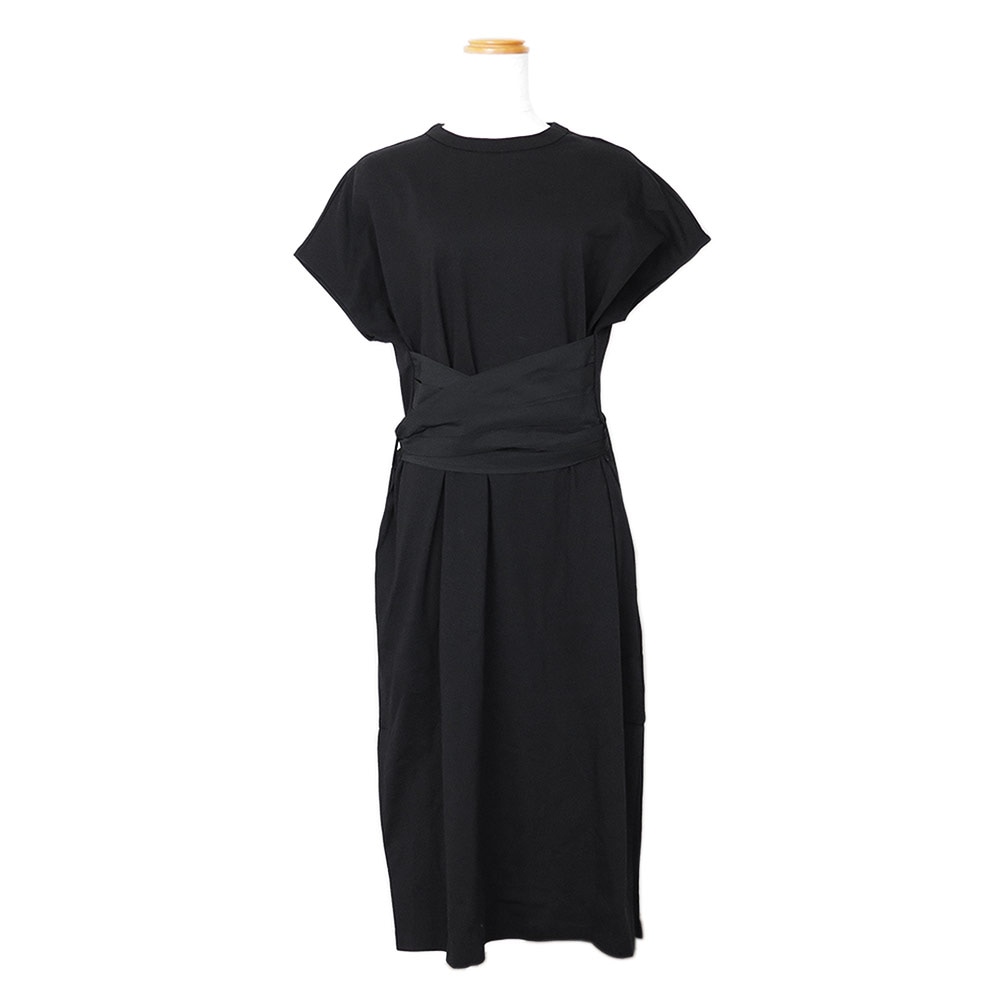ドレス 半袖 レディース 8I00015 829HP 999 ワンピース シャツドレス ミディドレス ブラック 黒