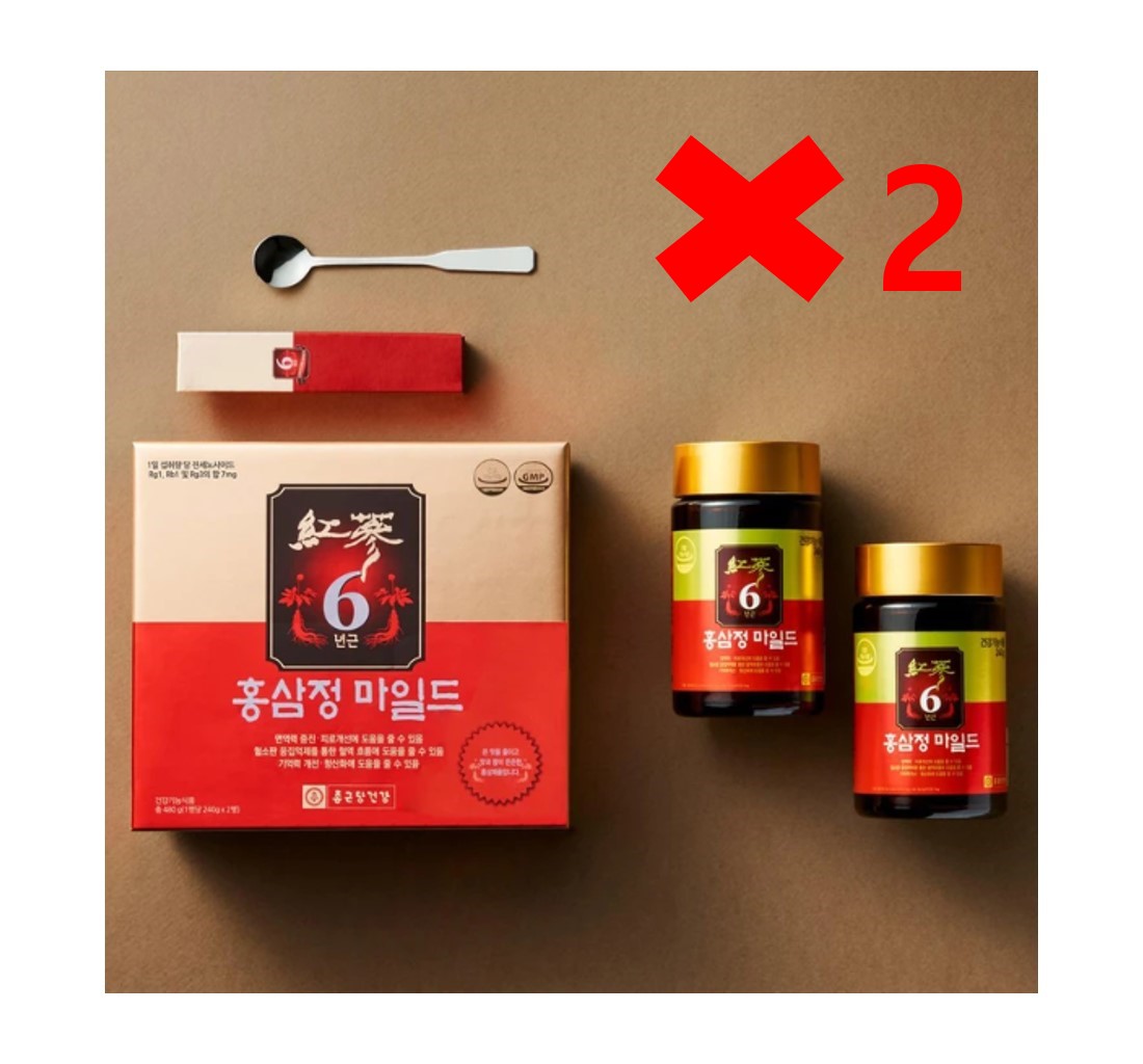 [韓国商品館] GIFT SET 韓国産6年根紅参亭マイルド2箱 (240gx4個入)+ショッピングバッグ