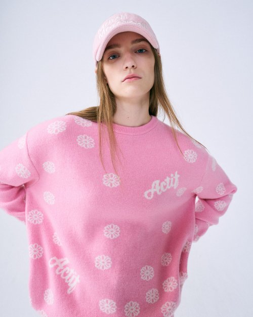 ALL OVER FLOWER JACQUARD KNIT PULLOVER 韓国正規品