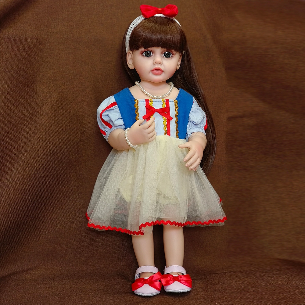 リボーンドール シミュレーション ベビー ソフトグルードール ふくれっ面 白雪姫 ストレート脚 水に入ることができるコンパニオンドール