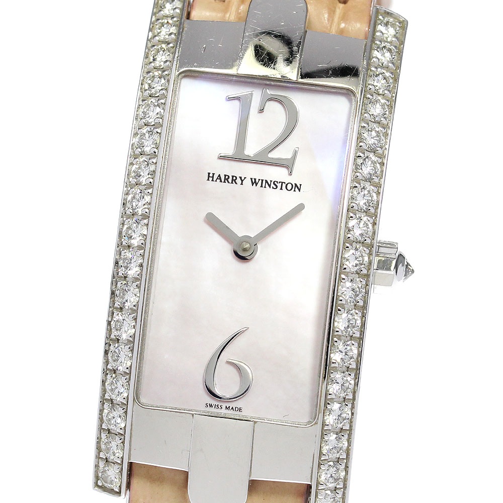 ハリーウィンストン HARRY WINSTON 330LQW アヴェニュー K18WG サイドダイヤ クォーツ レディース _776519【中古】