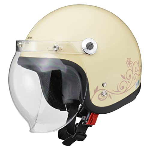 色：アイボリー リード工業(LEAD) バイクヘルメット ジェット Street Alice スモー