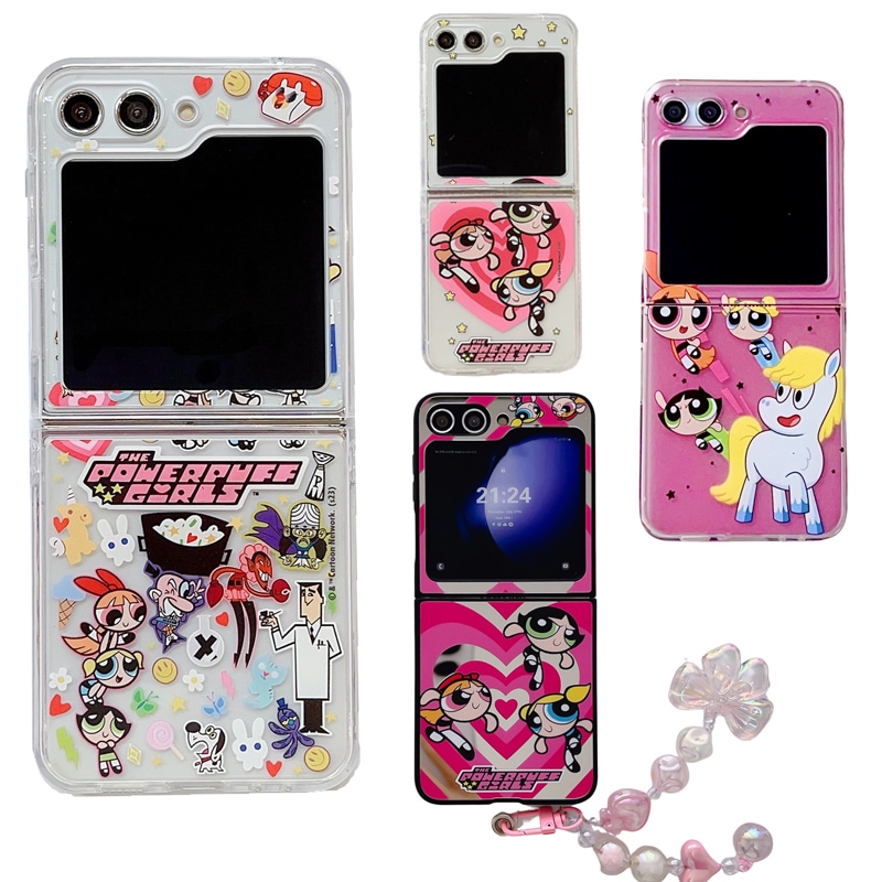 Qoo10] Galaxy Z Flip5 ケース パワーパフガール : スマホケース