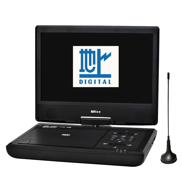 10.1インチ 地デジ対応 ポータブルDVDプレーヤー WPD-T1091