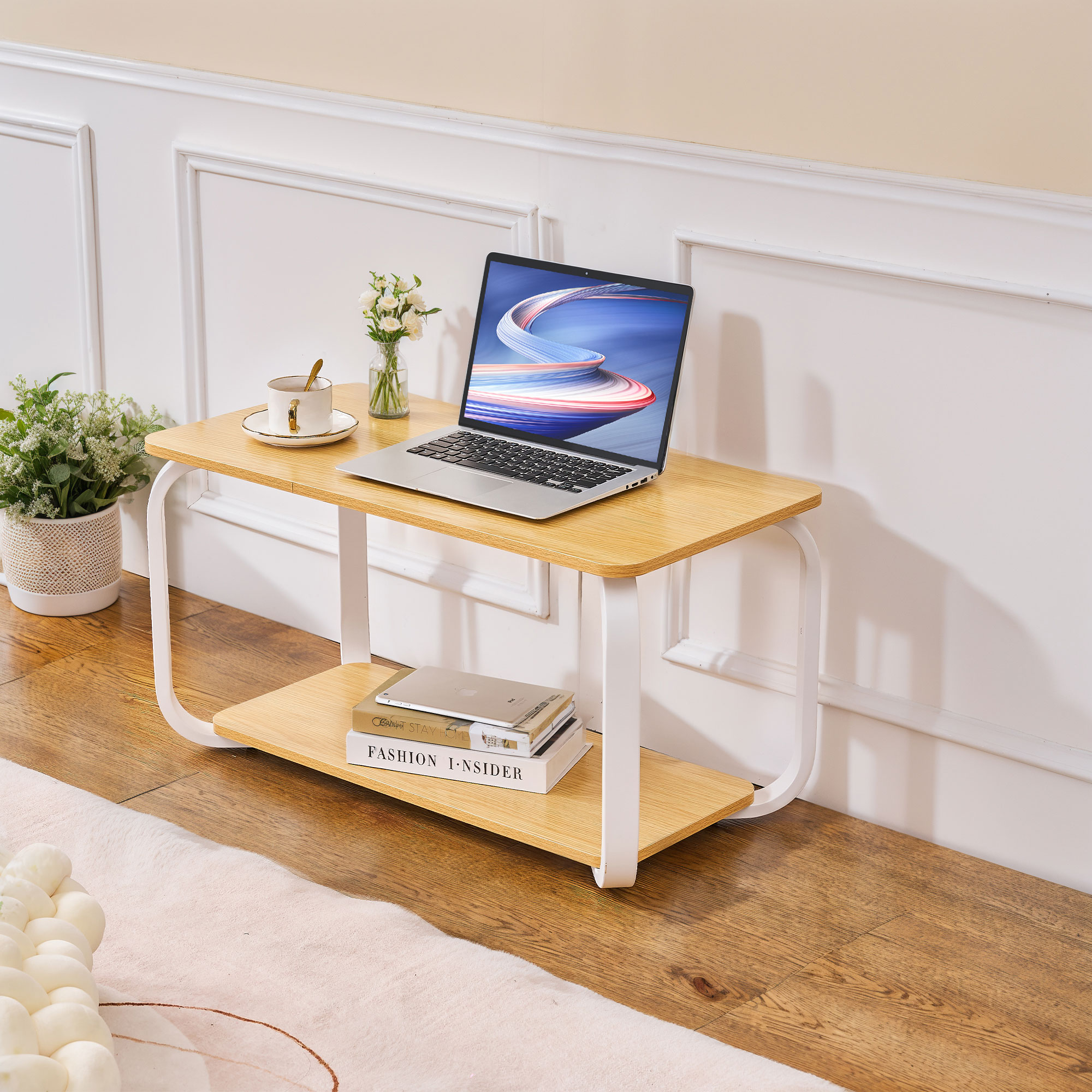 ローテーブル 幅80×奥行40×高さ42.5cm リビングテーブル テーブル 机 リビング用 ちゃぶ台 座卓 ソファ リビング コンパクト ヴィンテージ コンパクト 一人暮ら