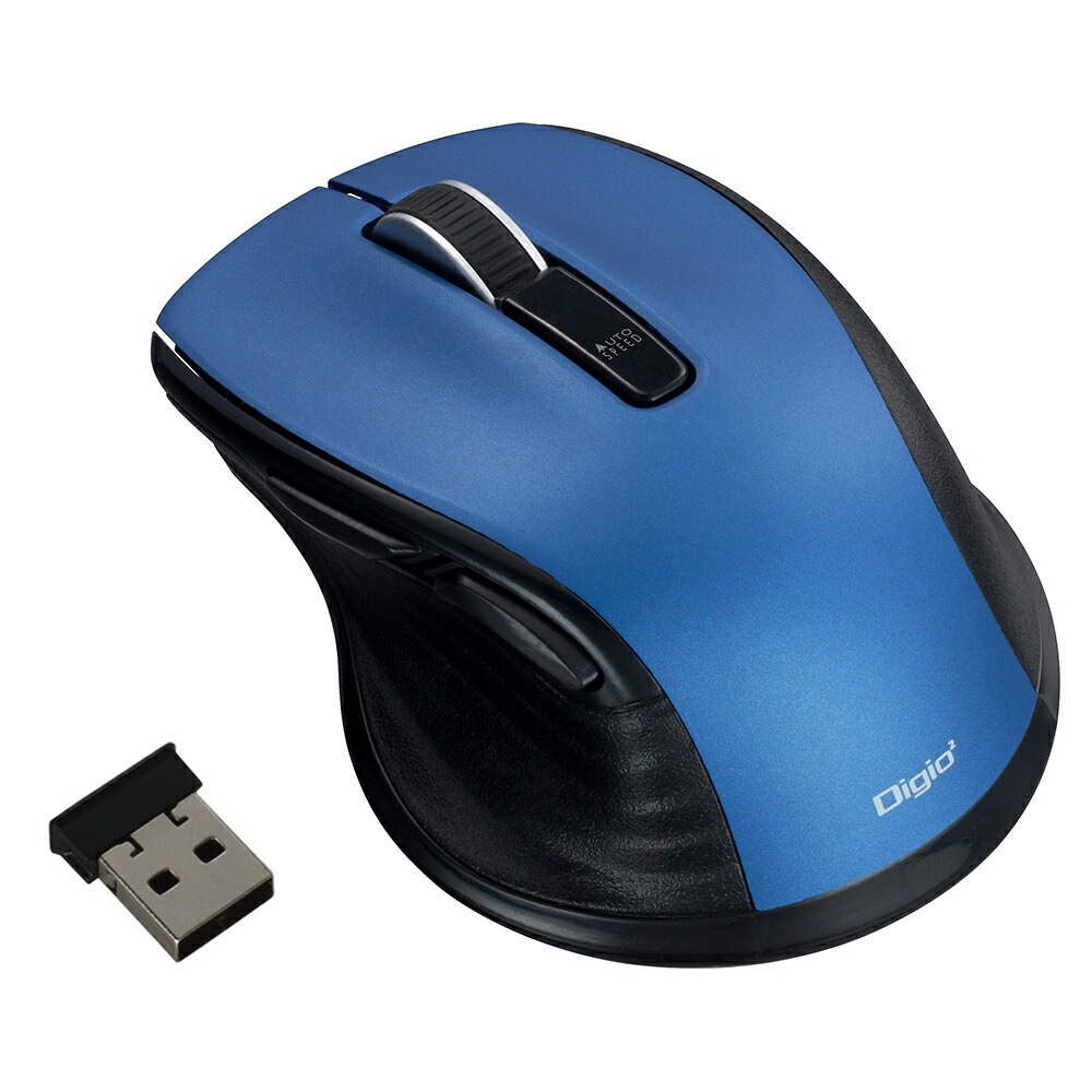 F_line 無線静音5ボタンBlueLEDマウス Sサイズ ブルー MUS-RKF141BL