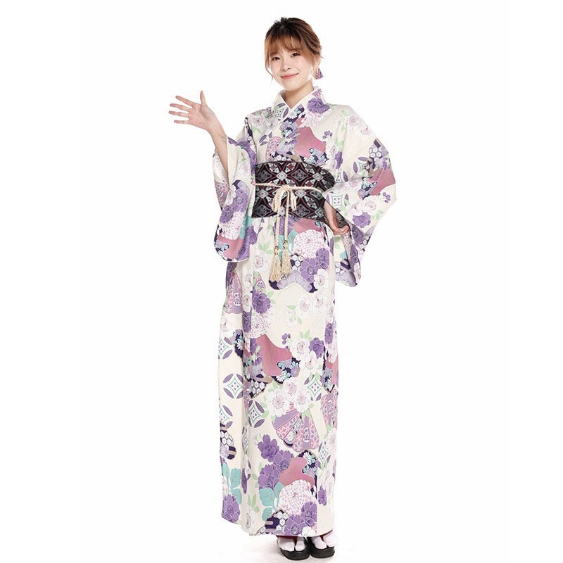 和服女性伝統正装和服小紋四季通用アイロンフリー