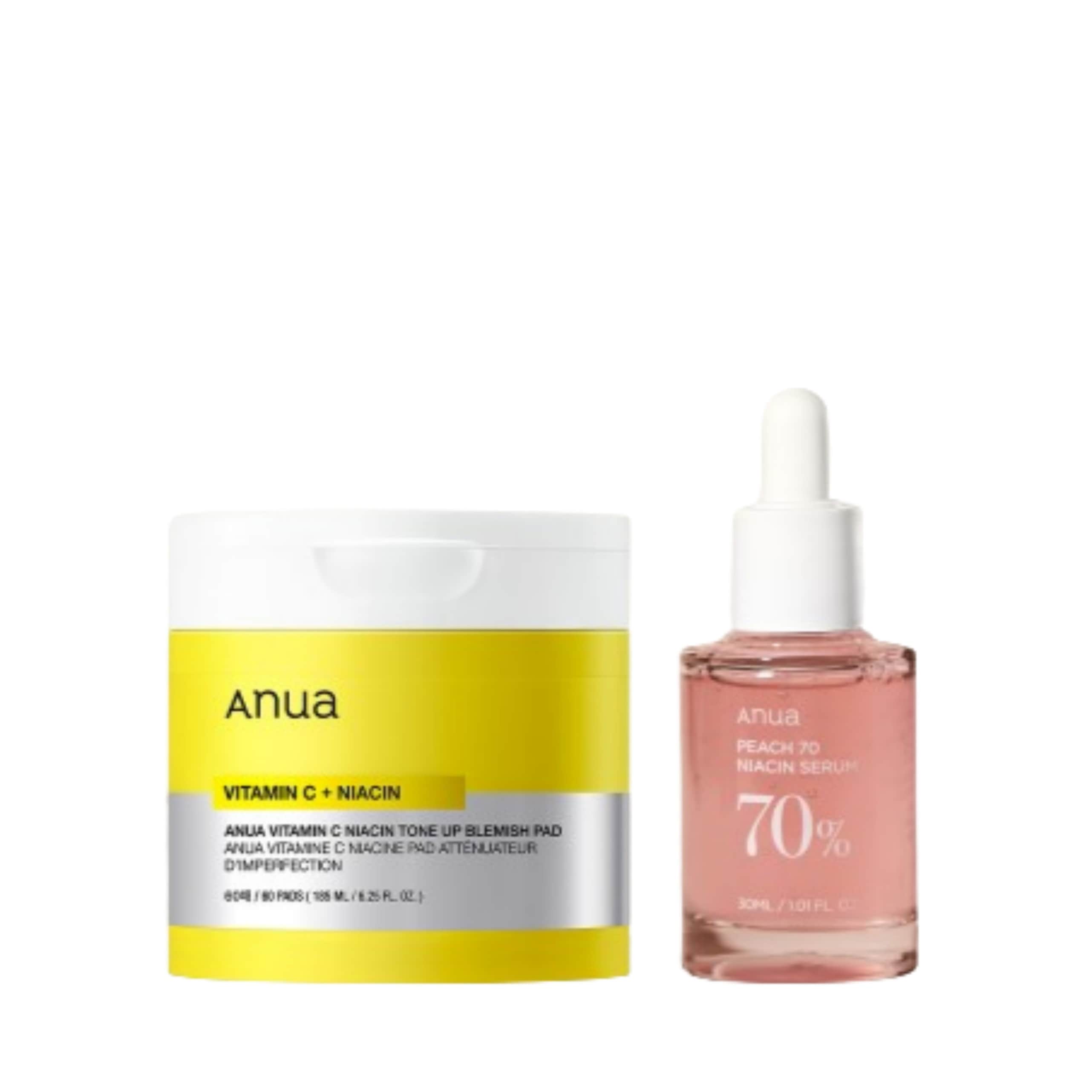 ビタミンシーナイアシントーンアップジャブティパッド60枚+桃70ナイアシンセラム30ml 2種セット 5,126円