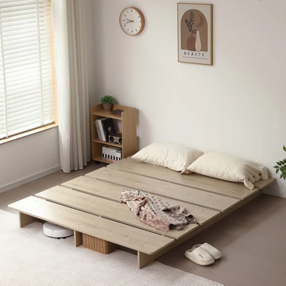 【国内即日発送】【幅160cm】ベッド ローベッド ステージベッド ベッドフレーム すのこベッド フロアベッド ロータイプ SS S SD D Q 脚付き おしゃれ 一人暮らし 木目調 子供部屋 子ど