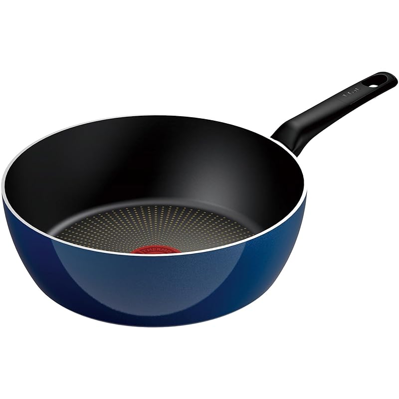 ティファール 炒め鍋 26cm 深型 フライパン ガス火専用 PFOAなどの有害物質不使用 こびりつきにくさ長持ち 「ロイヤルブルー・インテンス ディープパン」 ブルー D53385