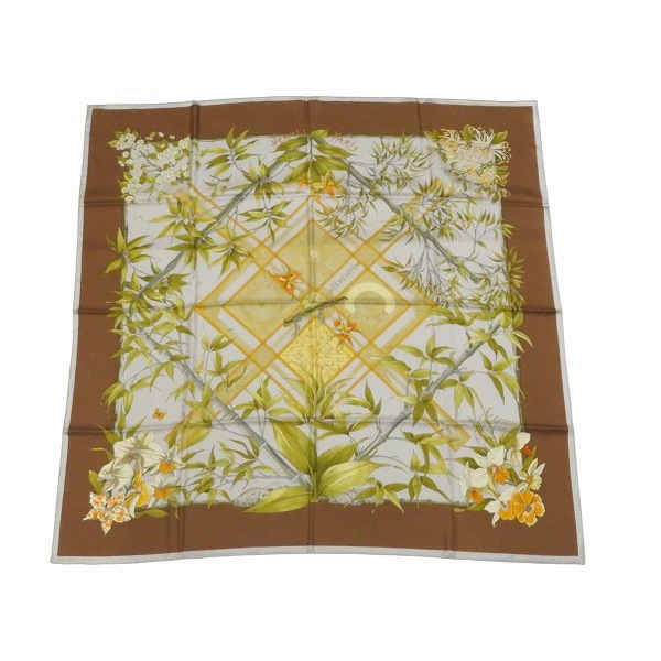 エルメス カレ90 SERENITE バンブープリント ストール レディース 【中古】