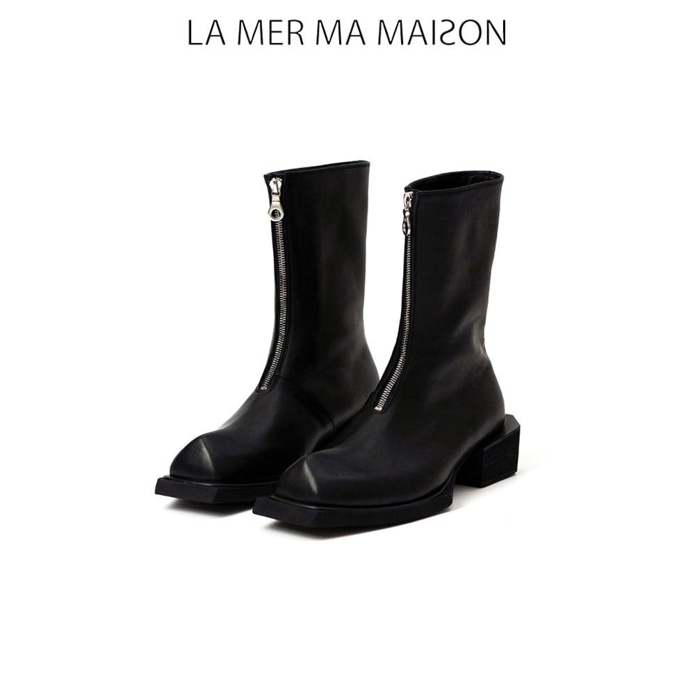 [LA MER MA MAISON] LMMM TRIANGLE FRONT ZIP BOOTS