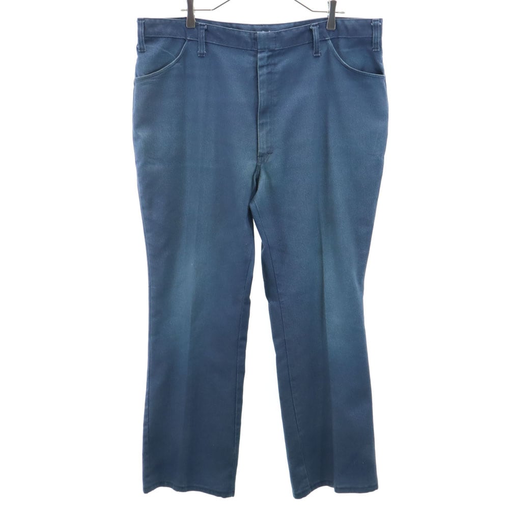 80s タロンジップ ヴィンテージ ワークパンツ w42 ブルー系 ビッグサイズ メンズ