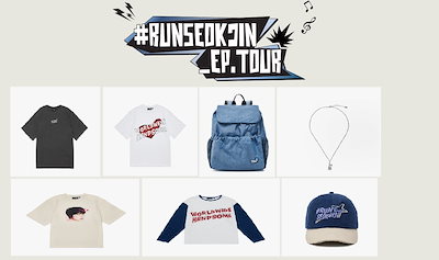 BTS ジン RUNSEOKJIN ツアーTシャツ BTS ジン RUNSEOKJIN ツアー Tシャツ JIN L