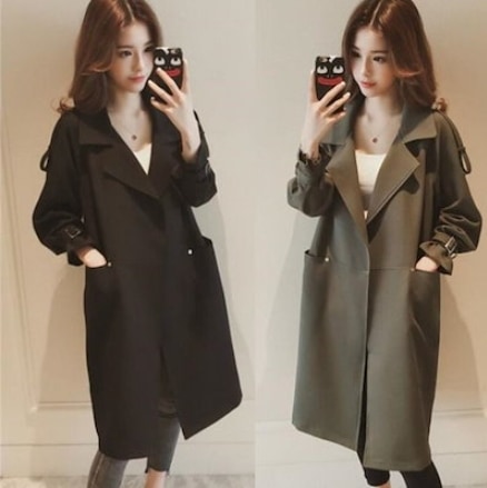 トレンチコート レディース 秋冬 スプリングコート 大きいサイズ 無地 トレンチコート 薄手 韓国