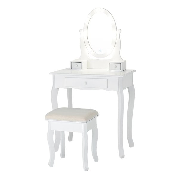 ドレッサー ドレッサー: 約 幅70×奥行42×高さ130cm ホワイト MD-6727WH