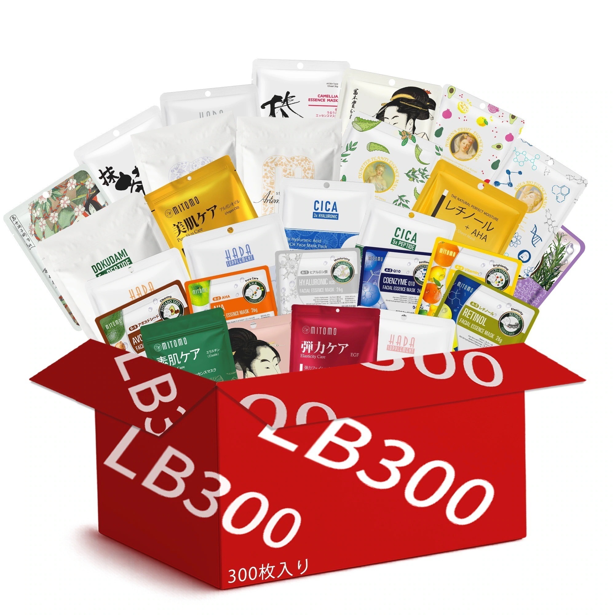美友 ミトモ 福袋 肌サプリシリーズ ハダ サプリ シリーズ Skin Supplement Series 福袋 300枚 超大量 そばかす 毛穴 シートマスク 業務用 サロン仕様【LBHS00030 5,940円